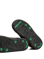 Toezone Black Noah Black Rip Tape Dinosaur Character School Shoes - Image 9 of 10
