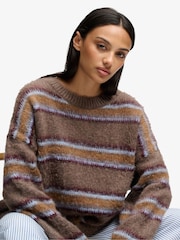 Superdry Brown Slouchy Brushed Knit Jumper - Image 5 of 6