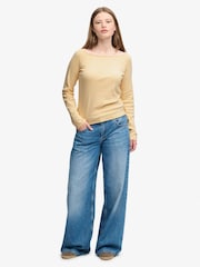 Superdry Yellow Bardot Off Shoulder Top - Image 3 of 7