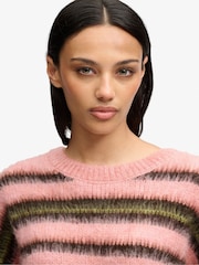 Superdry Pink Slouchy Brushed Knit Jumper - Image 4 of 6