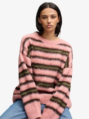 Superdry Pink Slouchy Brushed Knit Jumper - Image 5 of 6