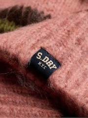 Superdry Pink Slouchy Brushed Knit Jumper - Image 6 of 6