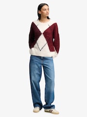 Superdry Red Slouchy Brushed Knit Jumper - Image 3 of 5