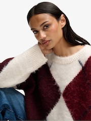 Superdry Red Slouchy Brushed Knit Jumper - Image 5 of 5