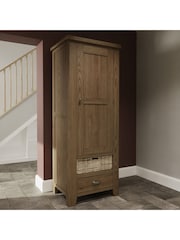 K Interiors Smoked Oak Embleton Solid Wood Single Larder Unit - Image 1 of 6