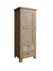 K Interiors Smoked Oak Embleton Solid Wood Single Larder Unit - Image 2 of 6