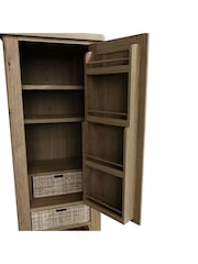K Interiors Smoked Oak Embleton Solid Wood Single Larder Unit - Image 4 of 6