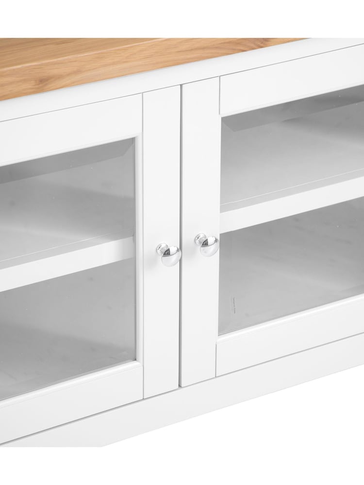 K Interiors White Oak Windsor Solid Wood Standard TV Unit - Image 6 of 6