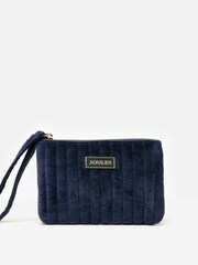 Joules Daphne Navy Blue Velvet Wrist Purse - Image 1 of 4