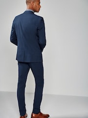 Bright Blue Slim Fit Stretch Tonic Suit: Jacket - Image 1 of 8