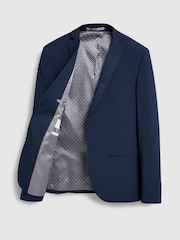 Bright Blue Slim Fit Stretch Tonic Suit: Jacket - Image 8 of 8