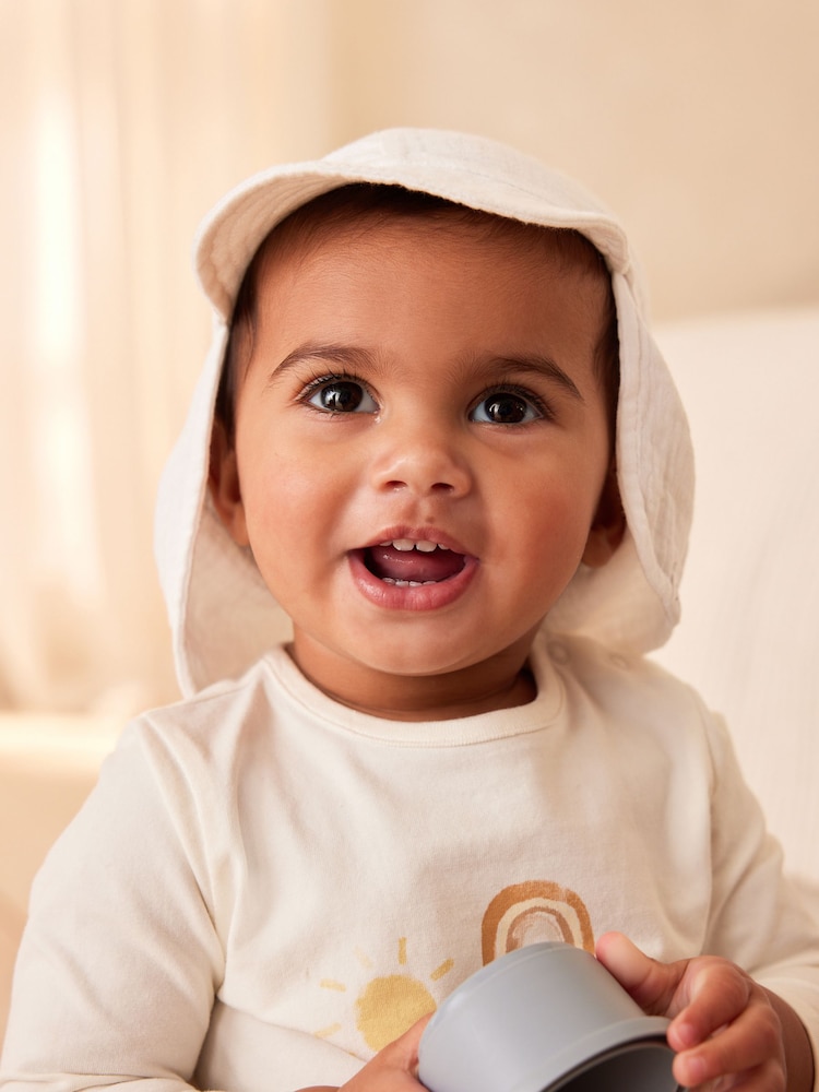 Weiß - Crinkle Baby Legionärsmütze - Bild 1 von 5 Weiß - Crinkle Baby Legionärsmütze - Bild 1 von 5