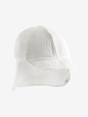 White Crinkle Baby Legionaire Hat - Image 4 of 5
