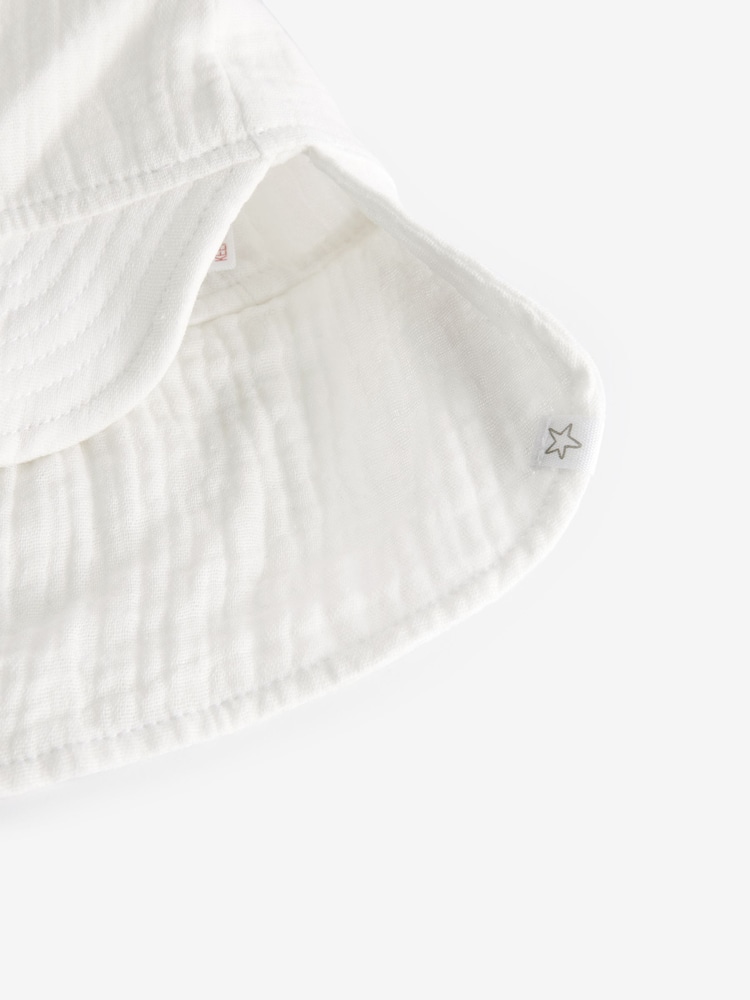 White Crinkle Baby Legionaire Hat - Image 5 of 5