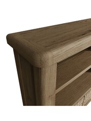 K Interiors Smoked Oak Embleton Solid Wood Small Bookcase - Image 5 of 6