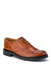 Marrón oscuro - Zapatos Oxford con perforaciones Bertie de Jones Bootmaker - Imagen 1 de 5