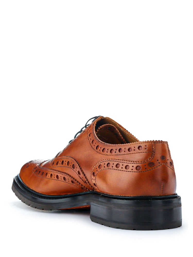 Marrón oscuro - Zapatos Oxford con perforaciones Bertie de Jones Bootmaker - Imagen 2 de 5