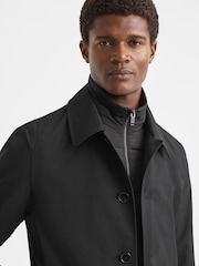 Negro - Chaqueta con aplicación de cuello alzado desmontable Perrin de Reiss - Imagen 3 de 8