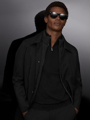 Negro - Chaqueta con aplicación de cuello alzado desmontable Perrin de Reiss - Imagen 5 de 8