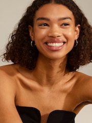 PILGRIM Gold Layla Creole Hoop Plated Earrings - Image 2 of 3