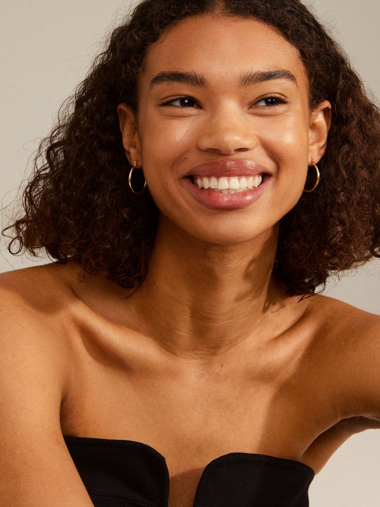 PILGRIM Gold Layla Creole Hoop Plated Earrings - Image 2 of 3