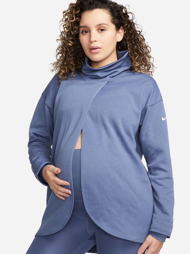 Nike Blue Maternity Reversible Pullover Top - Image 1 of 5