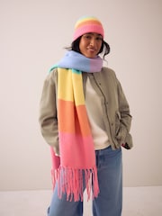 Little Bird Multi Pastel Rainbow Beanie - Image 3 of 4
