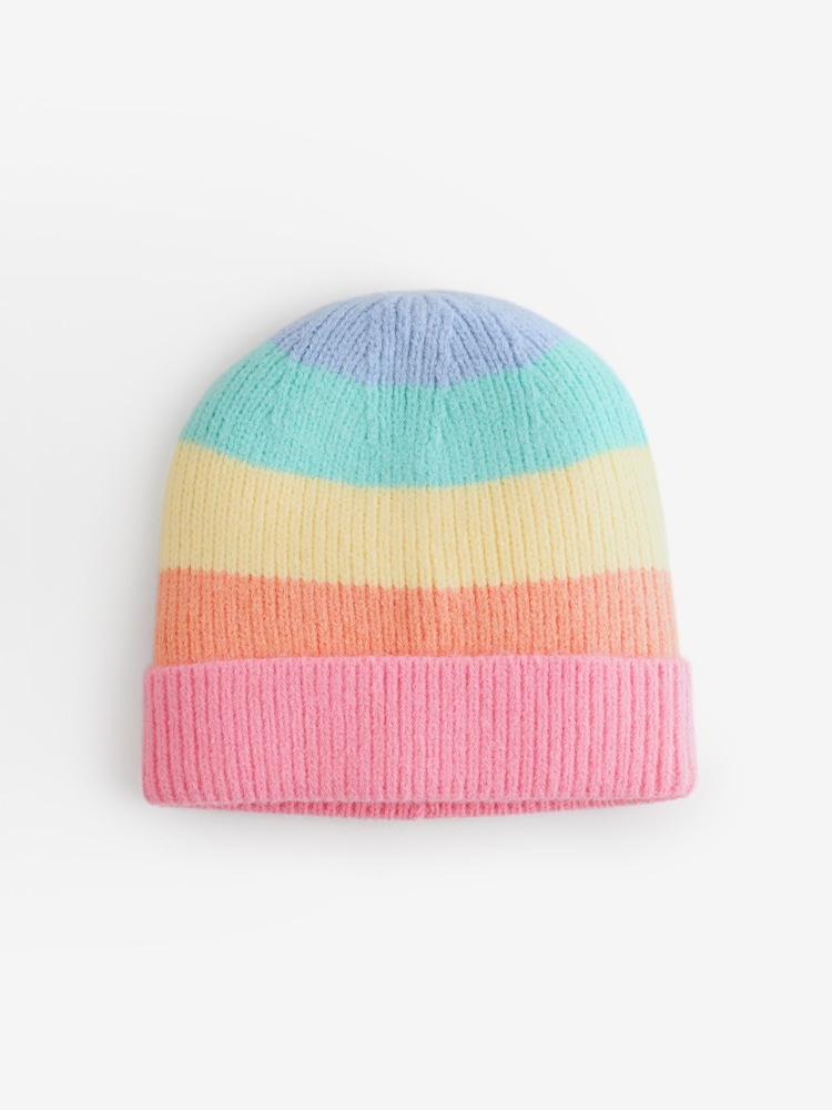 Little Bird Multi Pastel Rainbow Beanie - Image 4 of 4