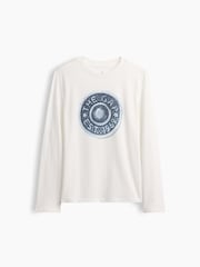 Gap White Logo Graphic Long-Sleeve T-Shirt (4-13yrs) - Image 1 of 3