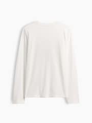 Gap White Logo Graphic Long-Sleeve T-Shirt (4-13yrs) - Image 2 of 3