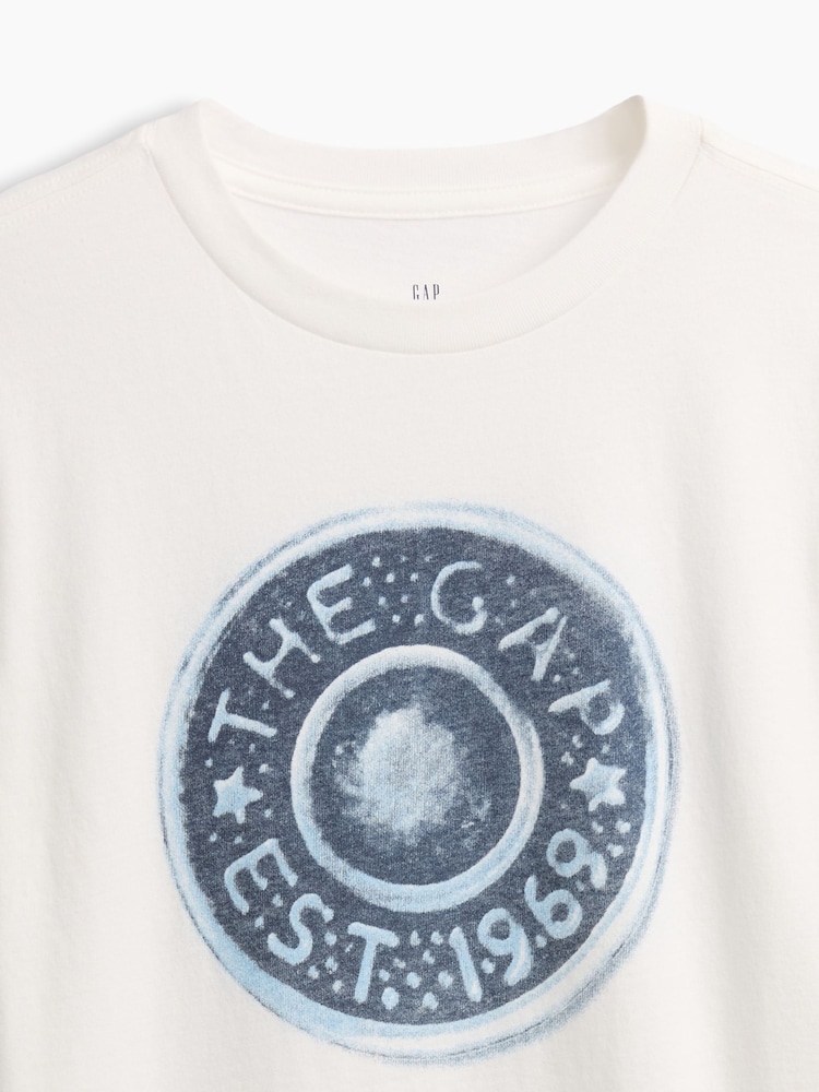 Gap White Logo Graphic Long-Sleeve T-Shirt (4-13yrs) - Image 3 of 3 Gap White Logo Graphic Long-Sleeve T-Shirt (4-13yrs) - Image 3 of 3