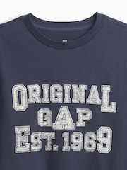 Gap Navy Logo Graphic Long-Sleeve T-Shirt (4-13yrs) - Image 3 of 3