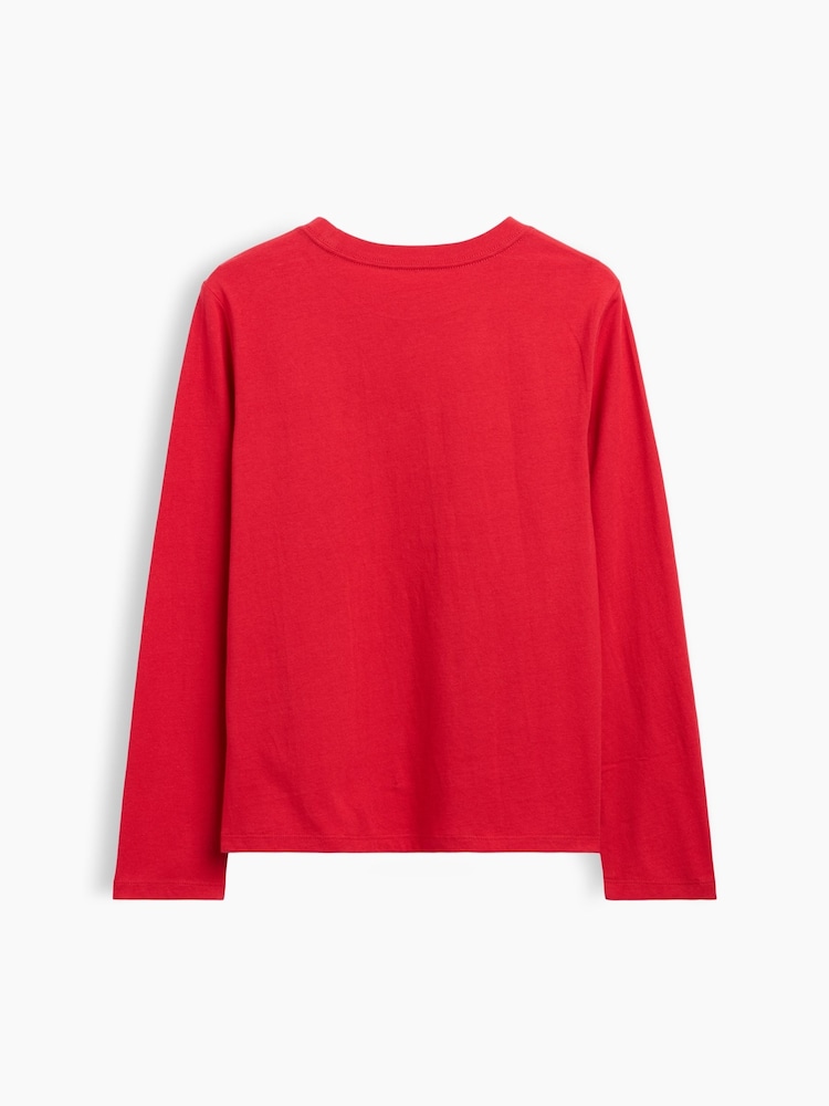 Gap Red Skater Logo Graphic Long-Sleeve T-Shirt (4-13yrs) - Image 2 of 3 Gap Red Skater Logo Graphic Long-Sleeve T-Shirt (4-13yrs) - Image 2 of 3