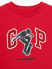 Gap Red Skater Logo Graphic Long-Sleeve T-Shirt (4-13yrs) - Image 3 of 3