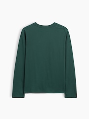 Gap Dark Green Football Logo Graphic Long-Sleeve T-Shirt (4-13yrs) - Image 2 of 3