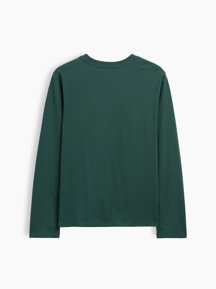 Gap Dark Green Football Logo Graphic Long-Sleeve T-Shirt (4-13yrs) - Image 2 of 3 Gap Dark Green Football Logo Graphic Long-Sleeve T-Shirt (4-13yrs) - Image 2 of 3