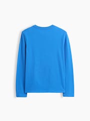 Gap Blue Logo Graphic Long-Sleeve T-Shirt (4-13yrs) - Image 2 of 3