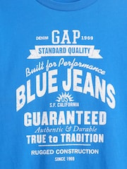 Gap Blue Logo Graphic Long-Sleeve T-Shirt (4-13yrs) - Image 3 of 3