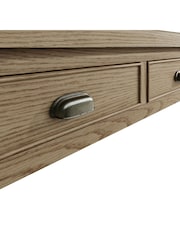 K Interiors Smoked Oak Embleton Solid Wood Large Coffee Table - Image 3 of 6