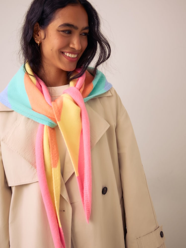 Little Bird Multi Pastel Rainbow Traingle Scarf - Image 1 of 5 Little Bird Multi Pastel Rainbow Traingle Scarf - Image 1 of 5