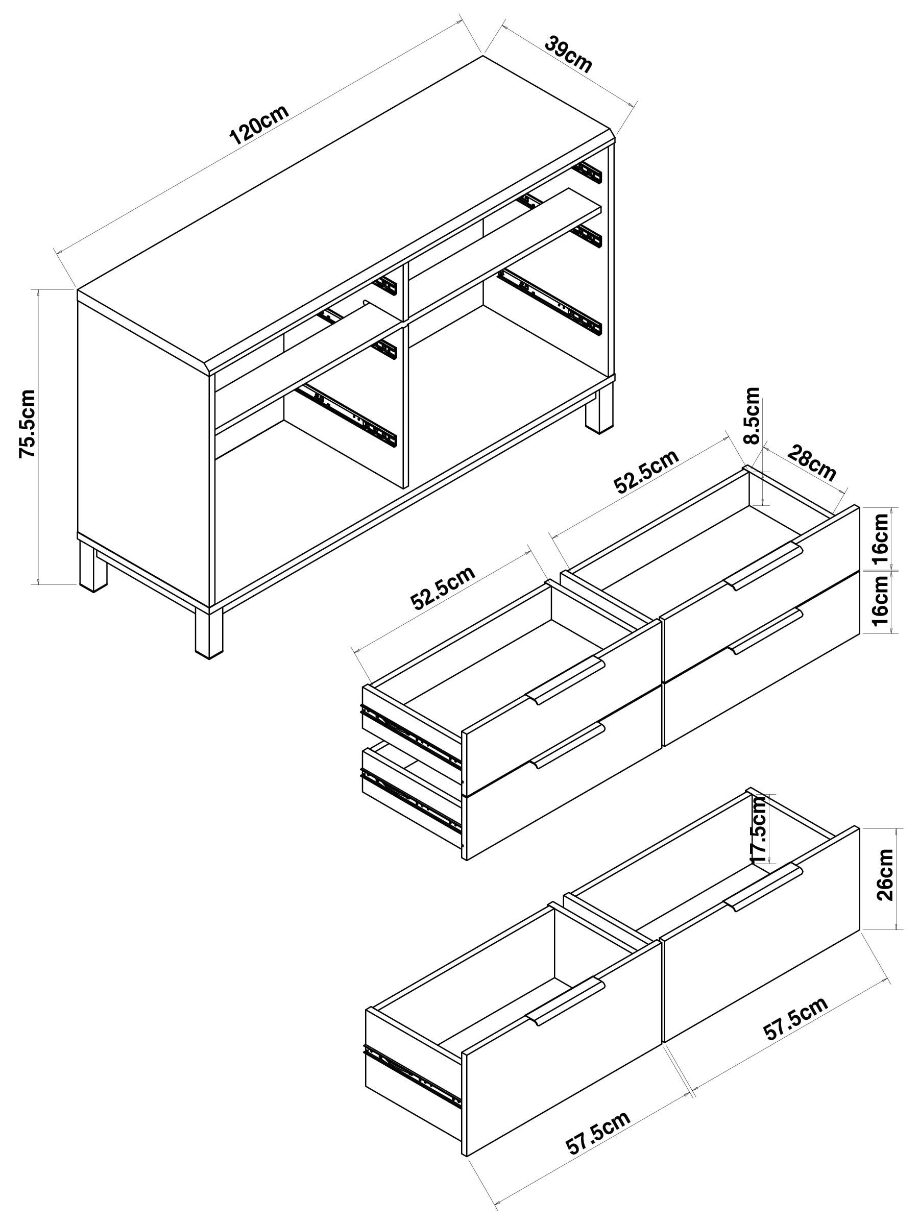 Buy White Bronx Oak Effect 6 Drawer Chest of Drawers from Next Ireland