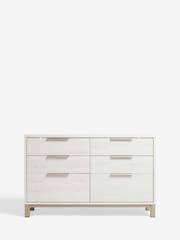 White Bronx Oak Effect 6 Drawer Chest of Drawers - Image 5 of 9