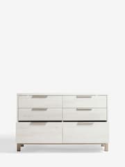 White Bronx Oak Effect 6 Drawer Chest of Drawers - Image 6 of 9