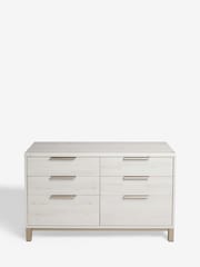 White Bronx Oak Effect 6 Drawer Chest of Drawers - Image 8 of 9