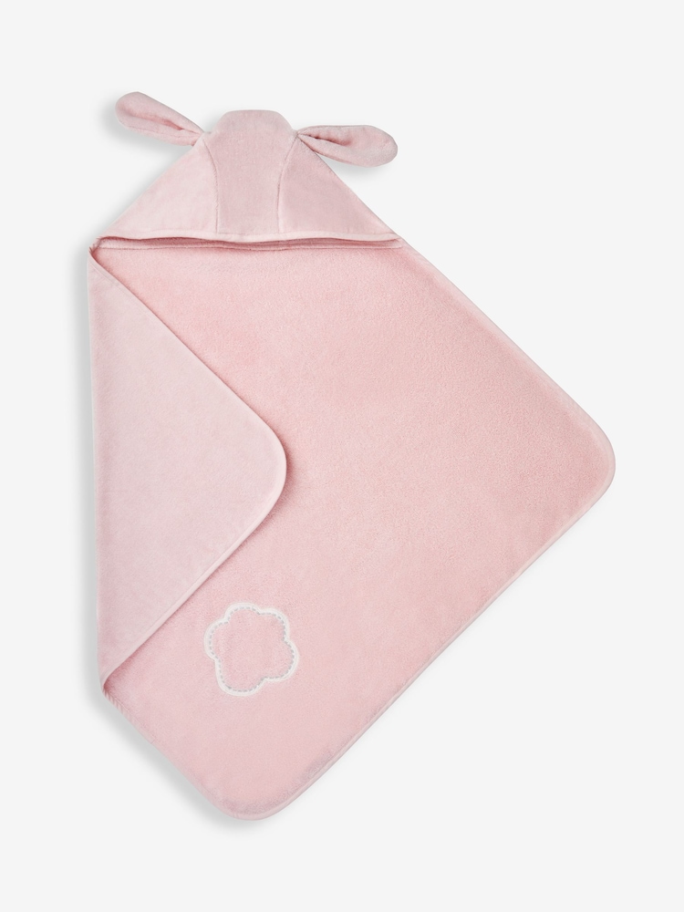 JoJo Maman Bébé Pink Bunny Character Hooded Towel - Image 2 of 4 JoJo Maman Bébé Pink Bunny Character Hooded Towel - Image 2 of 4