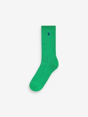 Polo Ralph Lauren Blue Cotton Crew Socks 6 Pack - Image 2 of 7
