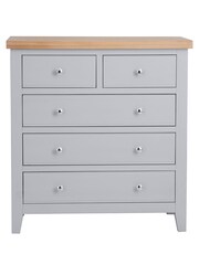 K Interiors Grey Oak Windsor Solid Wood 2 Over 3 Chest - Image 6 of 6