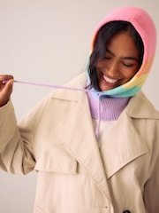 Little Bird Multi Pastel Rainbow Knitted Hoodie - Image 3 of 4