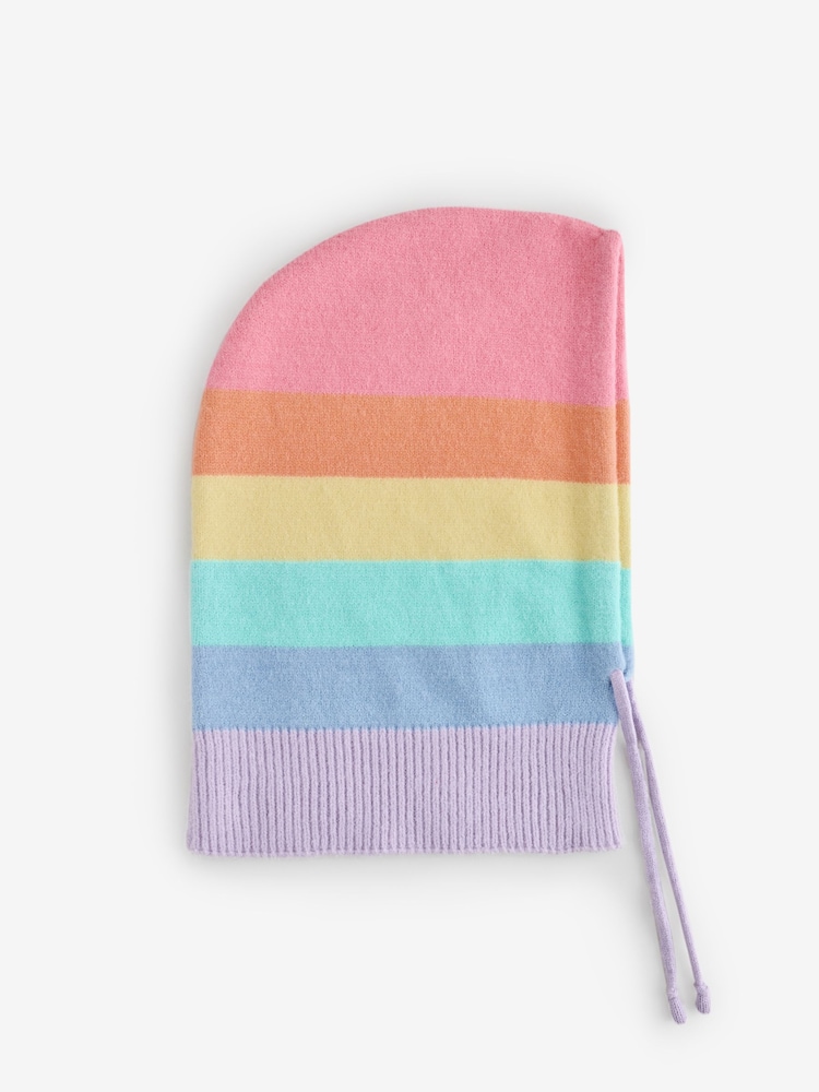 Little Bird Multi Pastel Rainbow Knitted Hoodie - Image 4 of 4