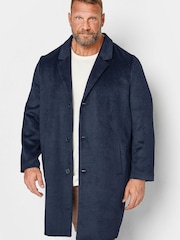 BadRhino Big & Tall Navy Blue Single Brested Coat - Image 1 of 3